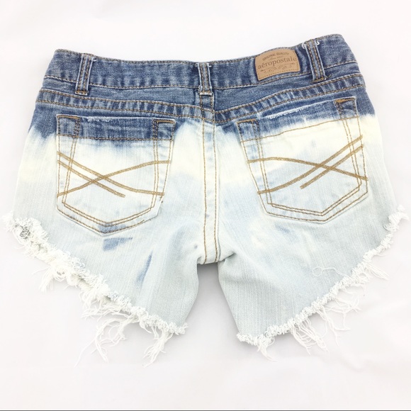 Aeropostale Distressed Jean Cut Off Short Shorts - Picture 6 of 6